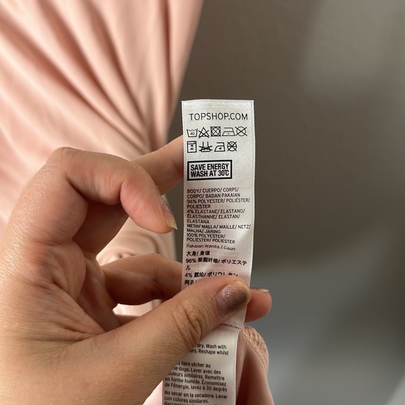 Topshop Light Pink Strappy Mini Babydoll Dress - Picture 9 of 9